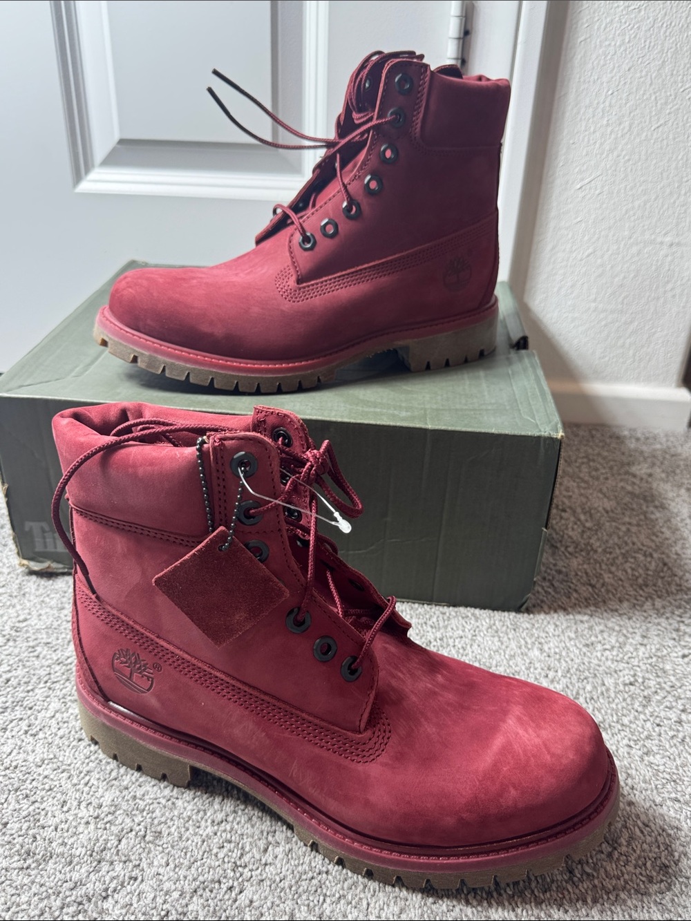 Timberland Men's 6" Premium Waterproof Boot Pomegranate Waterbuck 8.5 D US - Picture 5 of 8